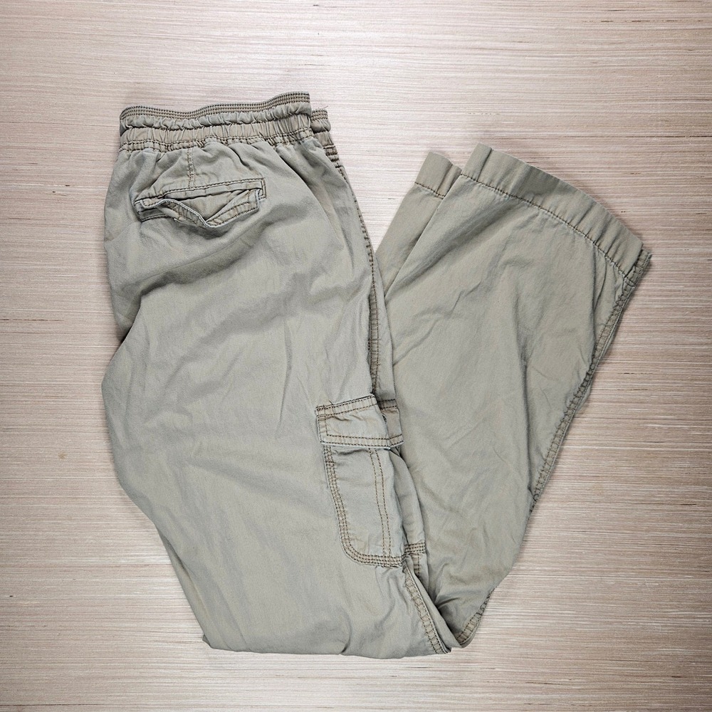 Old Navy‎ Cargo Pants Women's Size S Beige Drawstring Casual Trousers Stretch